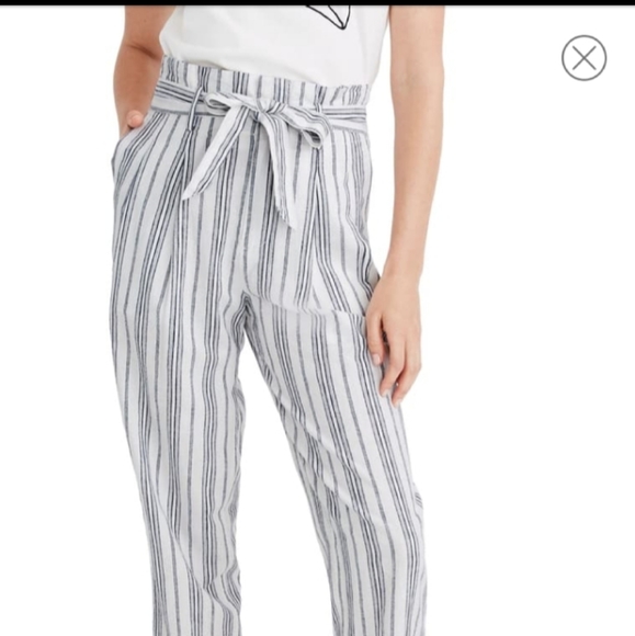 MADEWELL BALTIC STRIPE PAPERBAG WAIST PANT… - Picture 7 of 16